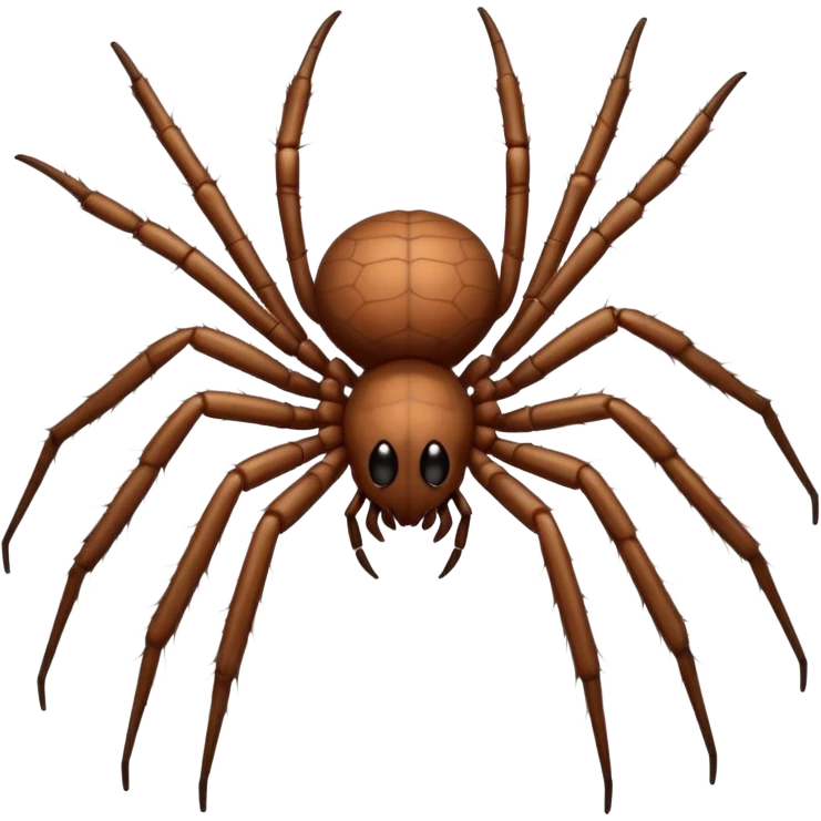 domestic house spider emoji, slightly smiling emoji