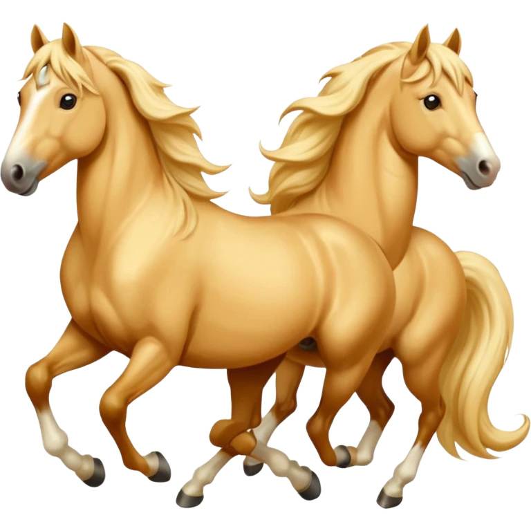 Three palomino horse emoji