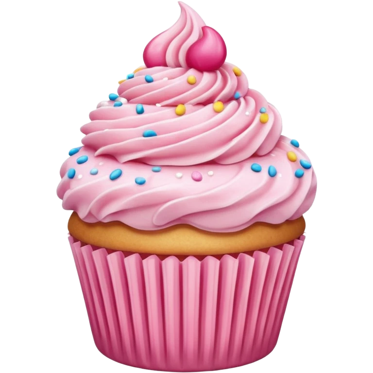 Cupcake with pink icing emoji