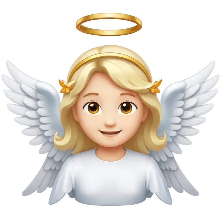 Smiling Face emoji with the wings and halo from the baby angel emoji emoji