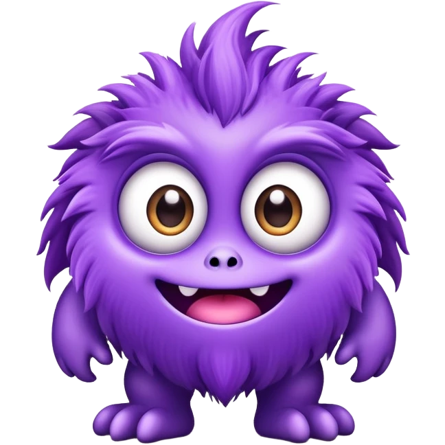 Cute violet monster emoji