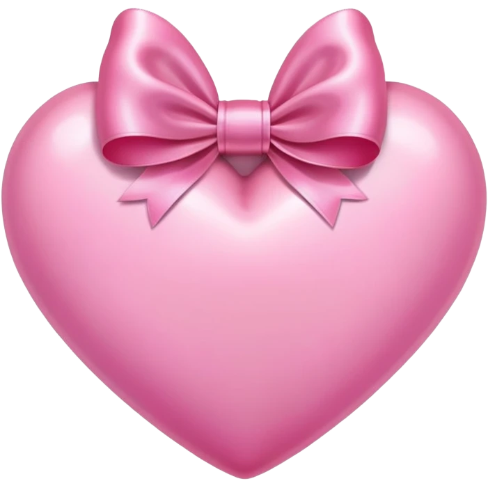 A pink heart with pink bows  emoji