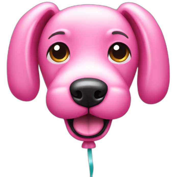 Pink balloon dog emoji
