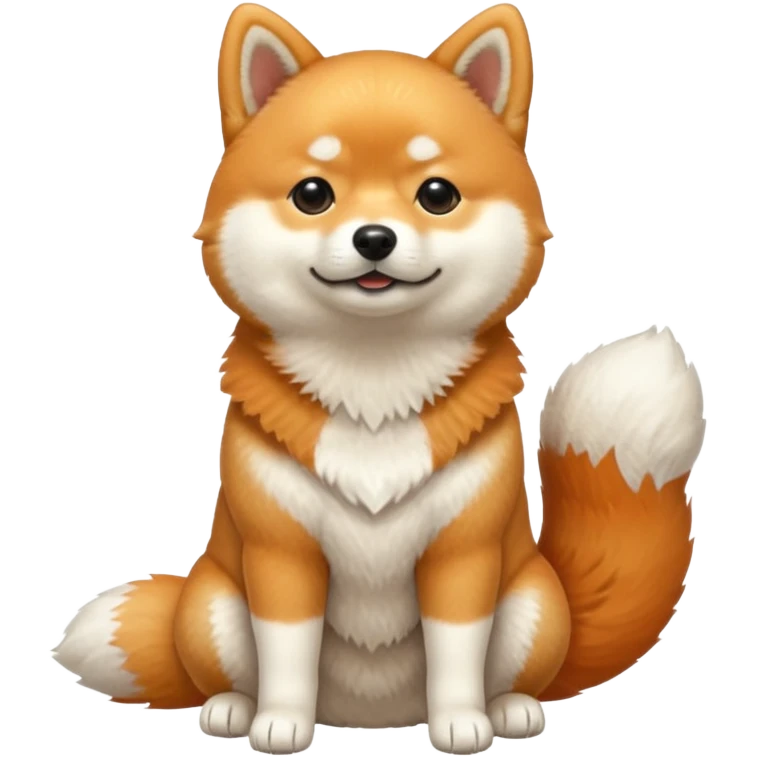 a full body of cute shiba emoji
