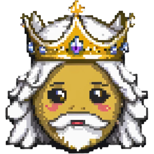 shush emoji with crown emoji