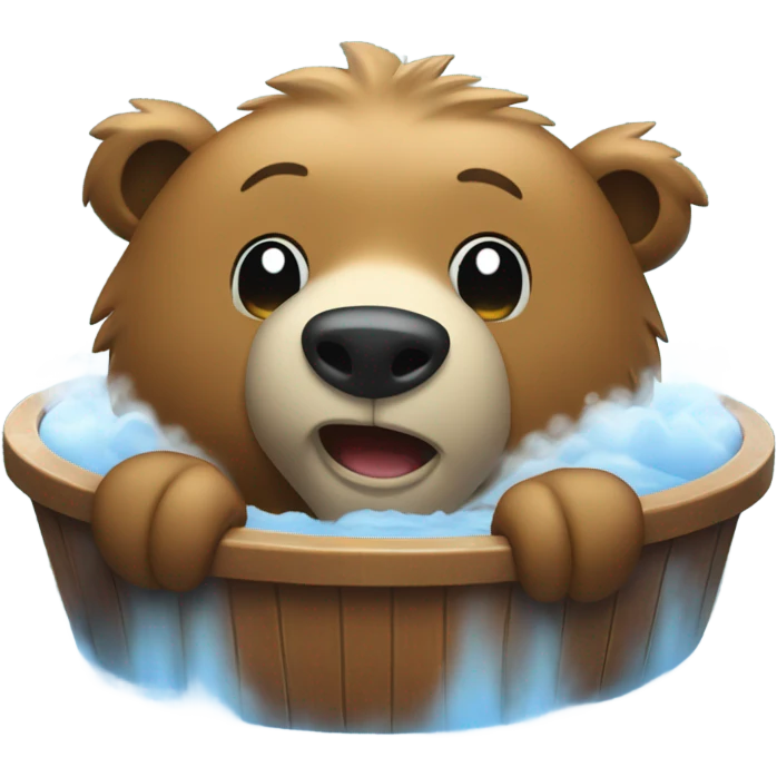 Bear in a hot tub emoji