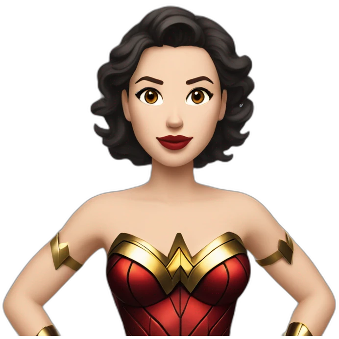 Scarlett Johansson dress like wonder woman emoji