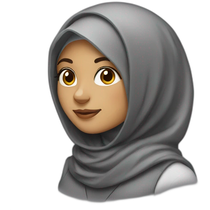 Hijabi girl working as computer engineer  emoji