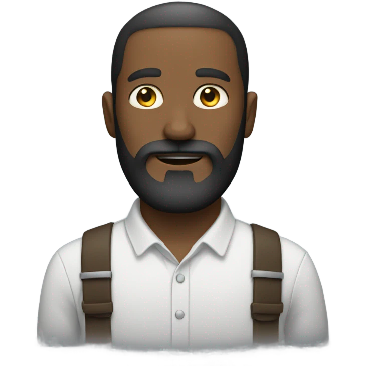 White man with beard and mustache  emoji