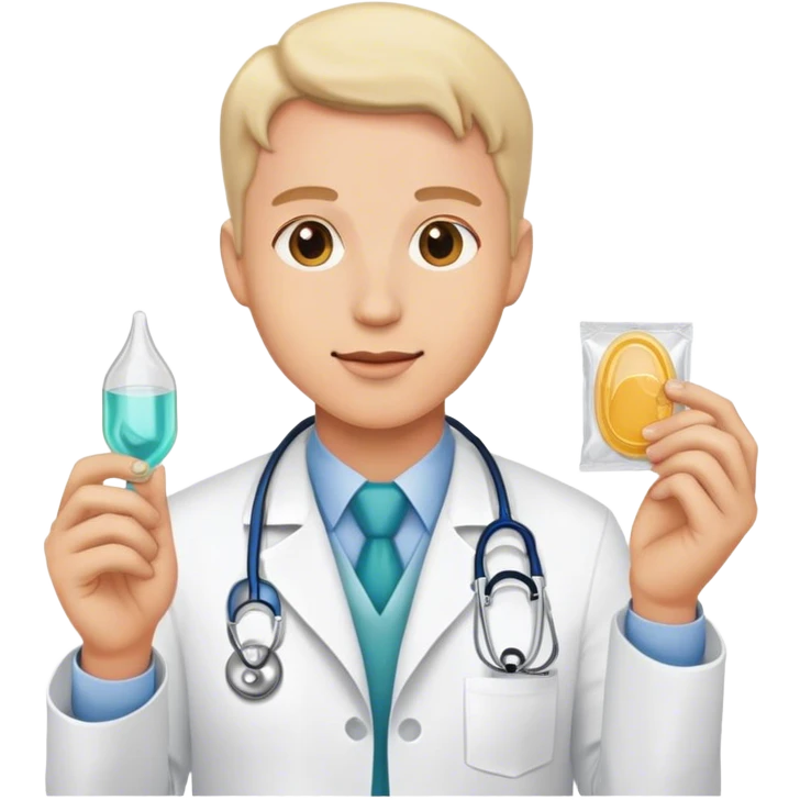 doctor holding condom emoji