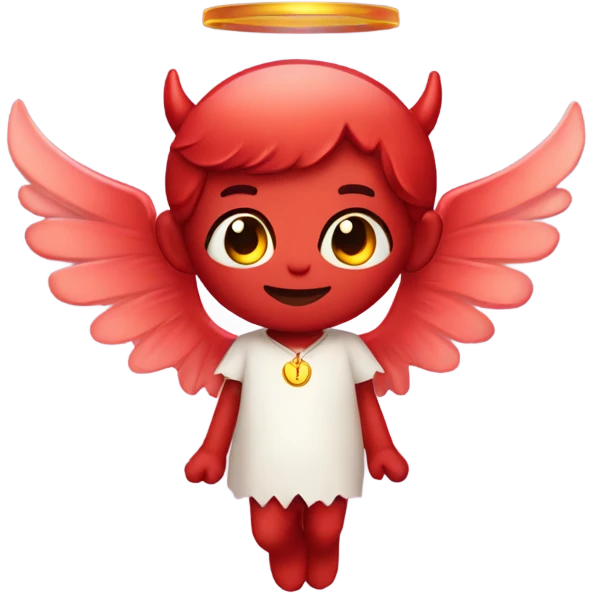 cute devil with halo and angel wings emoji