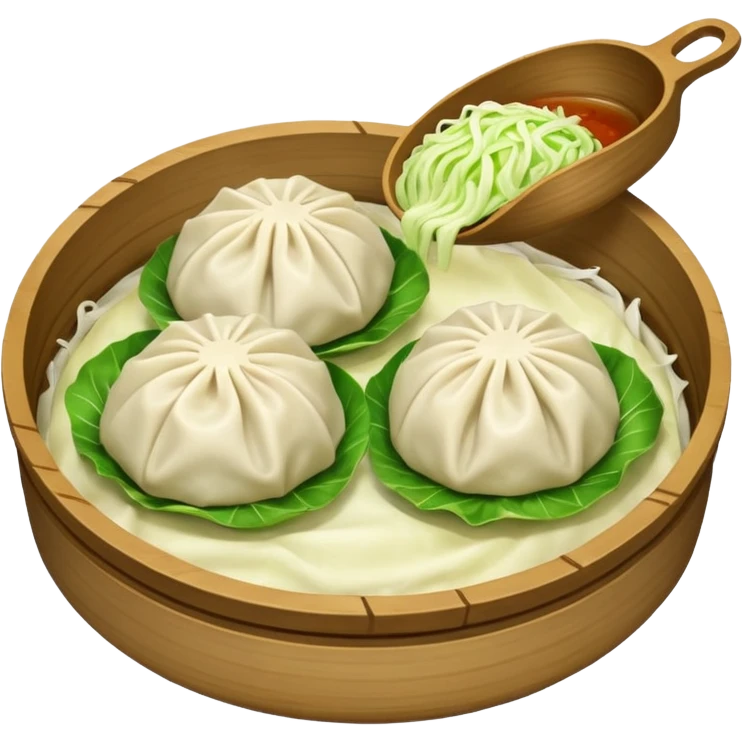 pork cabbage dumpling emoji