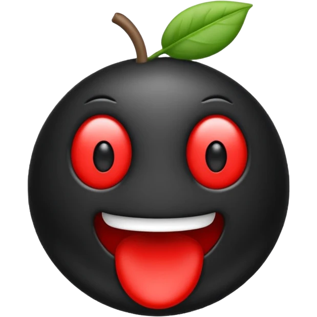 Emoji de riesgo biológico color negro con blanco emoji