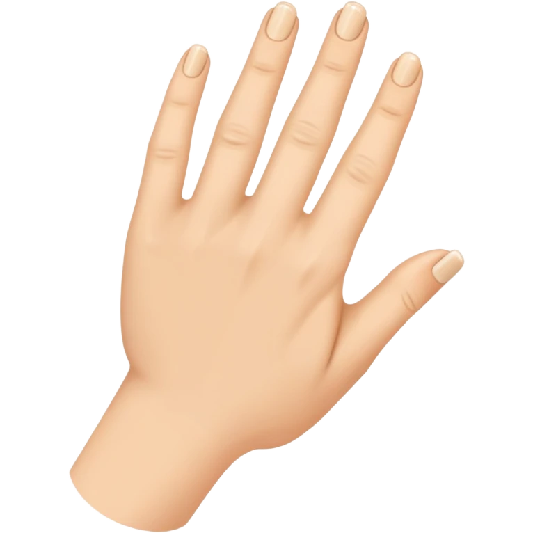 Right hand missing ring finger  emoji