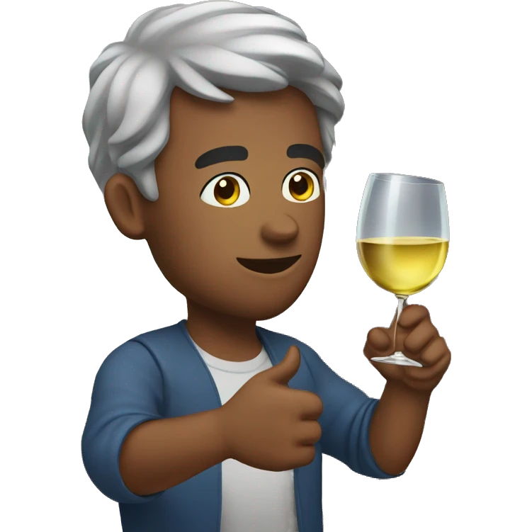 glass of wine in hand emoji