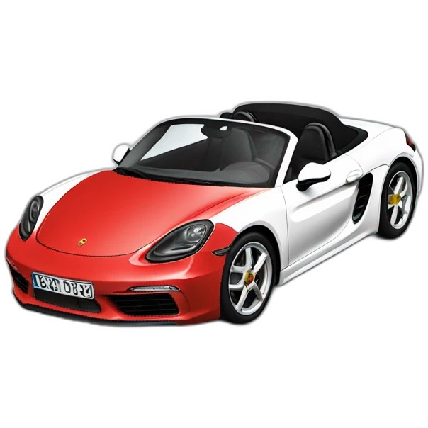 porsche 718 boxster red&white emoji