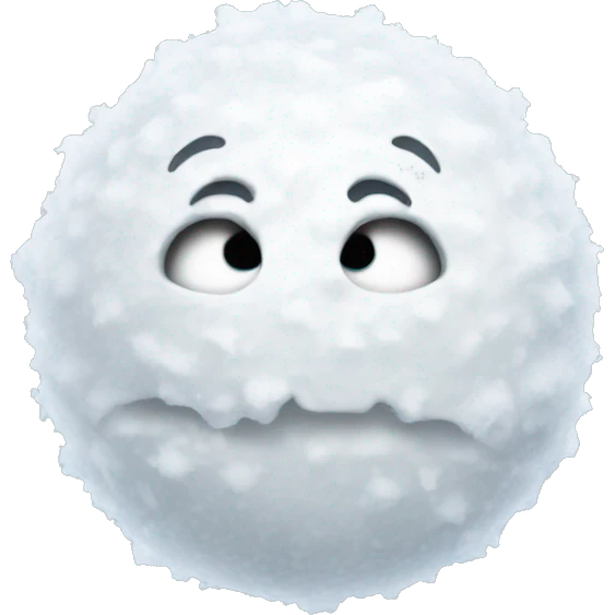 Snowball without face  emoji