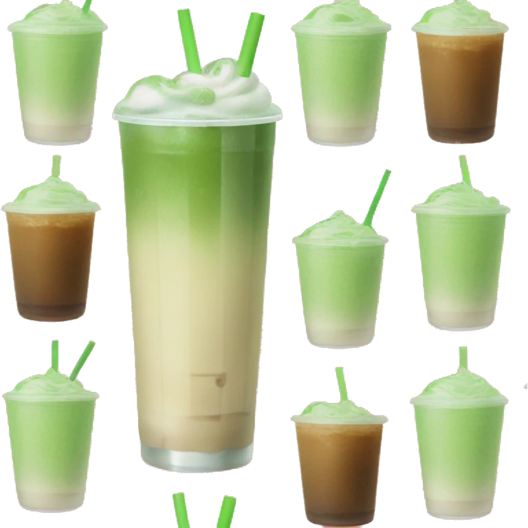 Matcha Iced coffee emoji