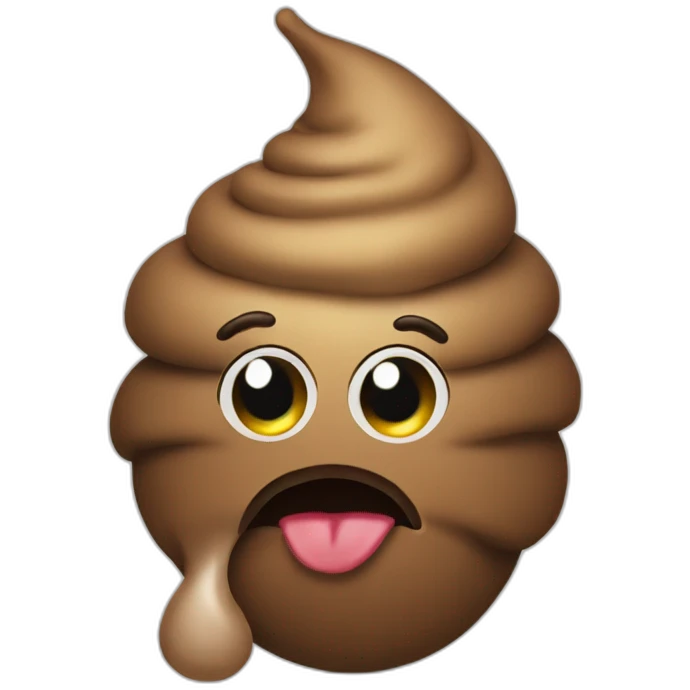 Poop on the toilet emoji