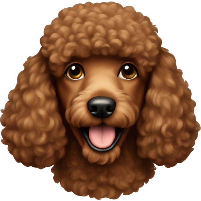 Brown poodle emoji