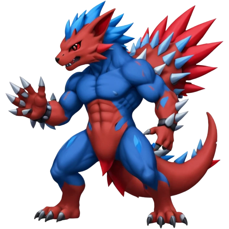 Yveltal-Guilmon-Weregarurumon-fusion-creature (full body emoji