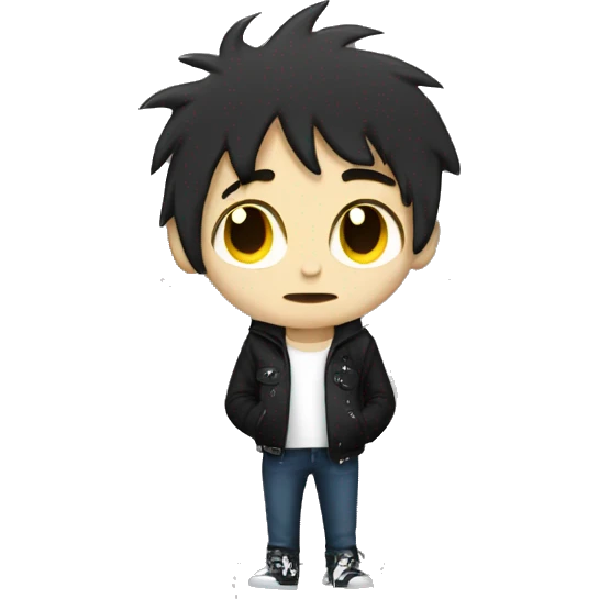 Emo boy with pew pew emoji