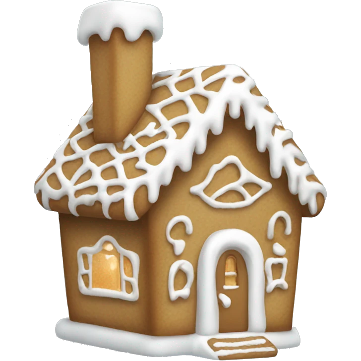 White gingerbread house emoji