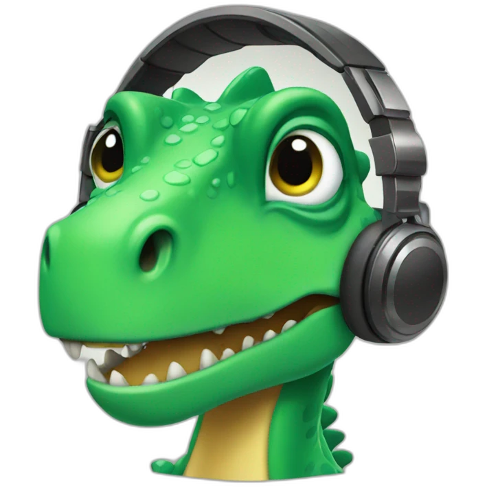 Dj dinosaur emoji