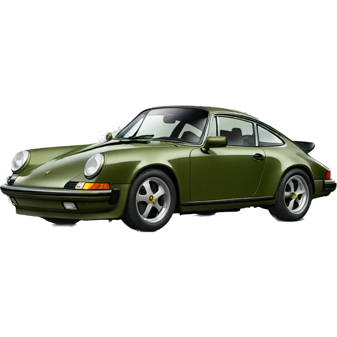 Olive green 911 Porsche  emoji