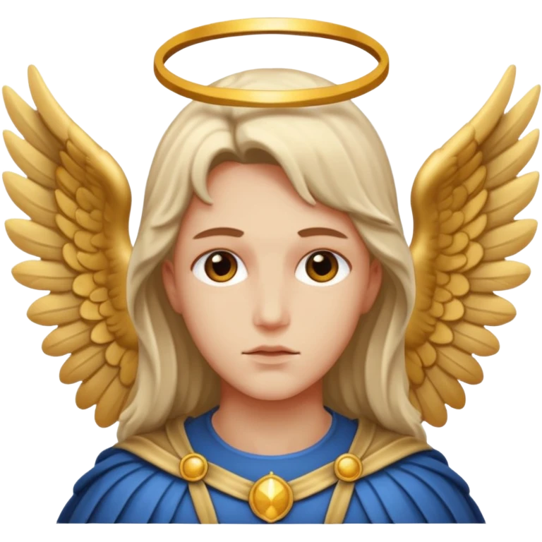 Aesthetic biblical face covered archangel emoji