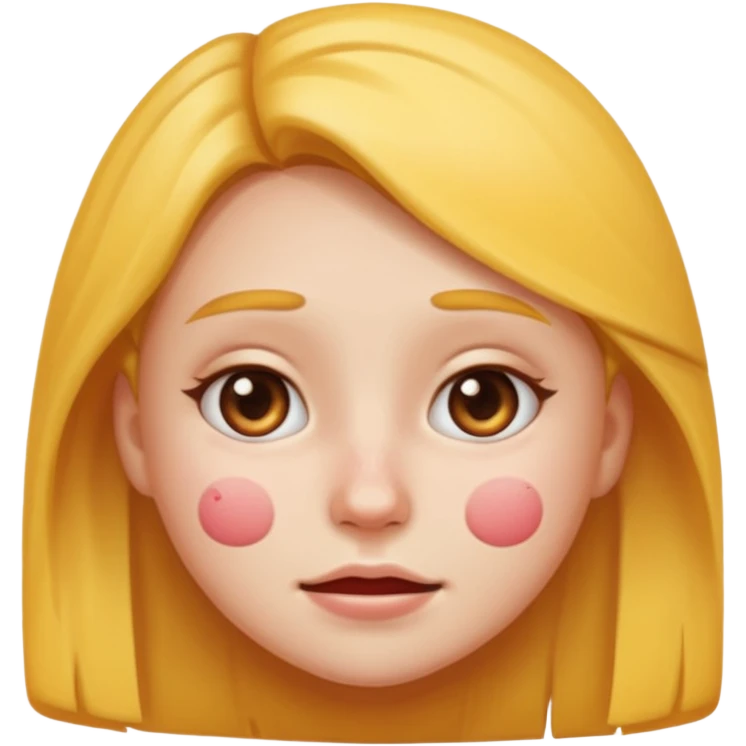 girl emoji with pimple emoji