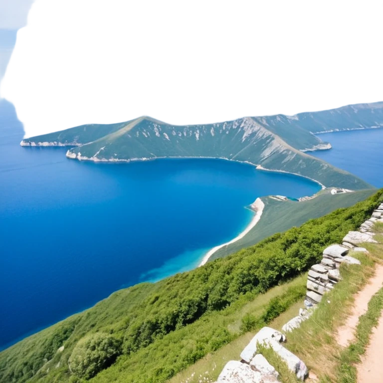 полупрозрачный рубин лежит на камне, четкая структура, детализированные грани должны выглядеть как крупные семечки граната внутри самого камня, переливающийся красный цвет камня. Абстрактный фон, использовать различные цвета осени, тёплые лучи света должны попадать на камень emoji
