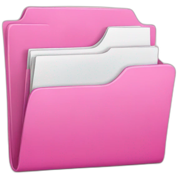pink folder emoji
