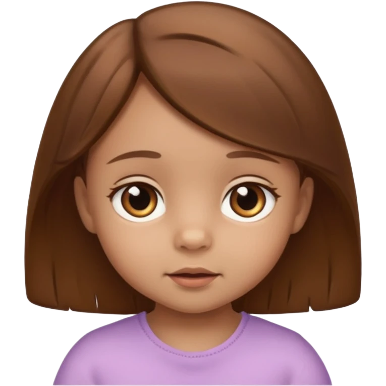 light brown baby girl with brown hair emoji