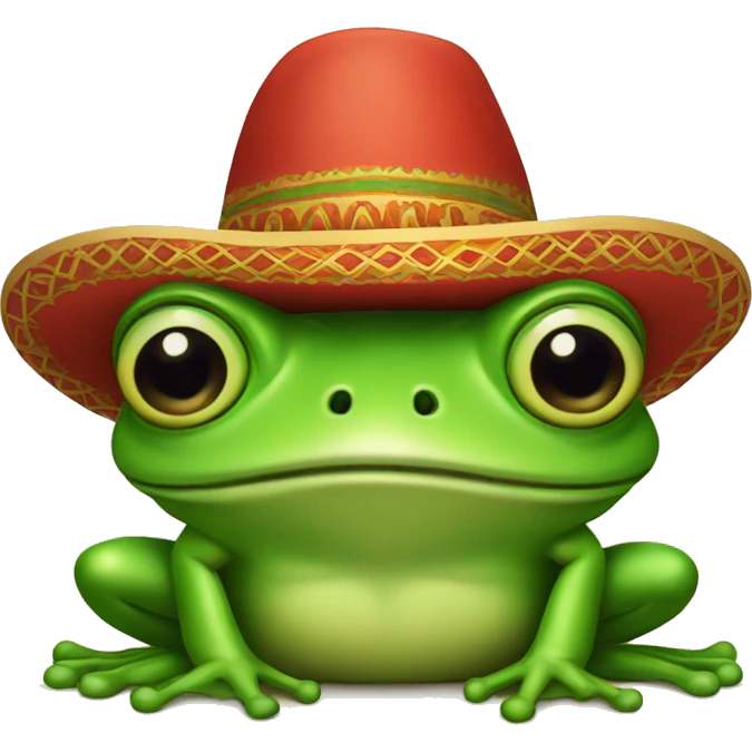 frog with mexican hat emoji