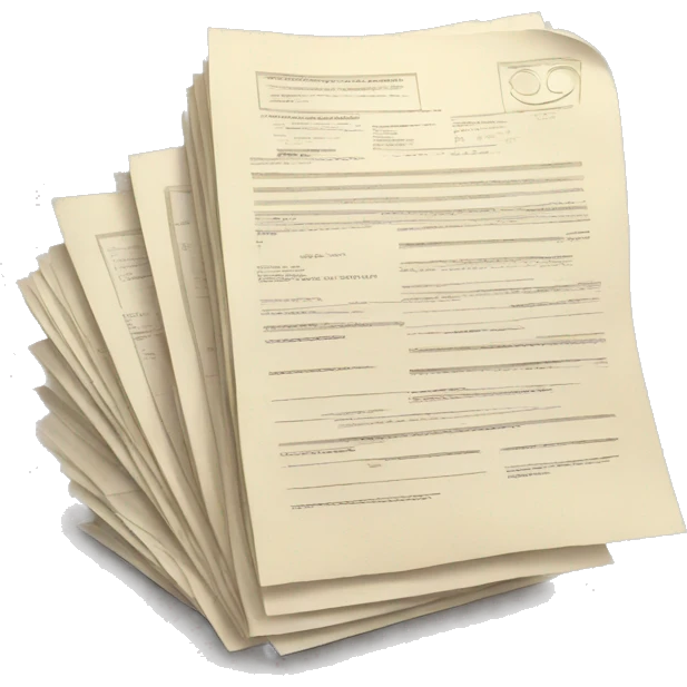 a bunch of immigration documents emoji