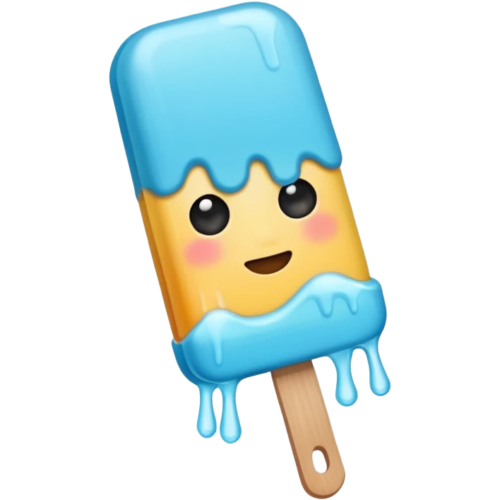 Cyan popsicle emoji