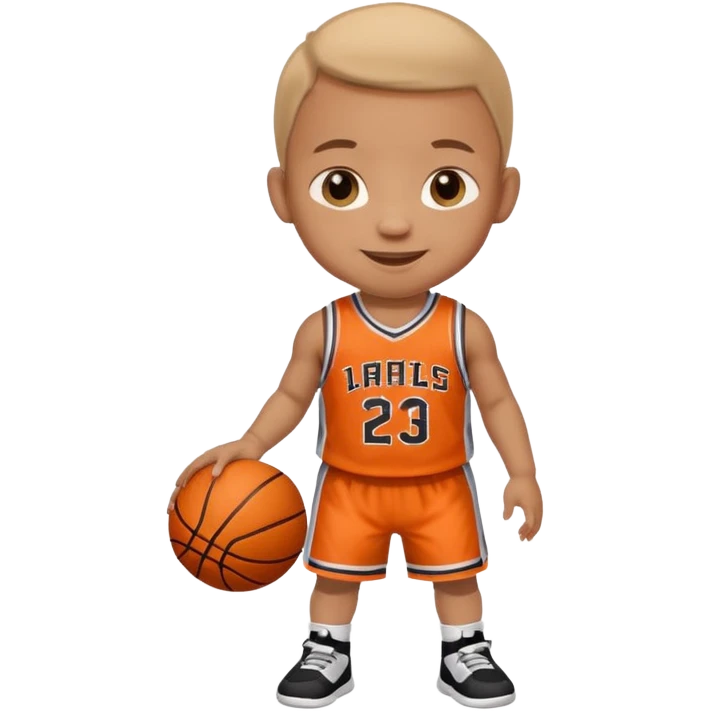 A baby basketball player emoji