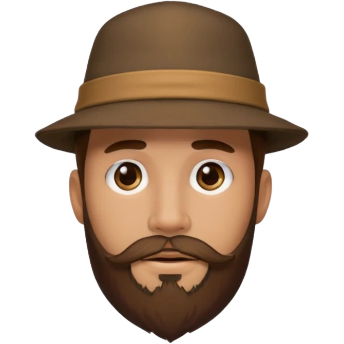a man with hat and face piercing and bearded emoji