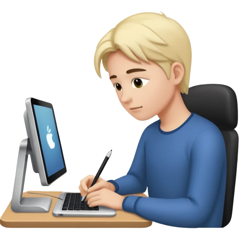 write on computer emoji