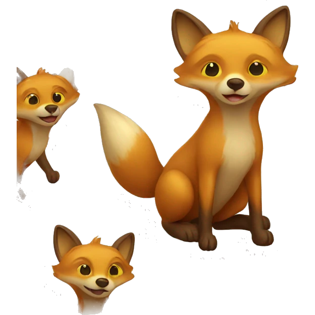 Happy brown fox with a yellow jersey emoji