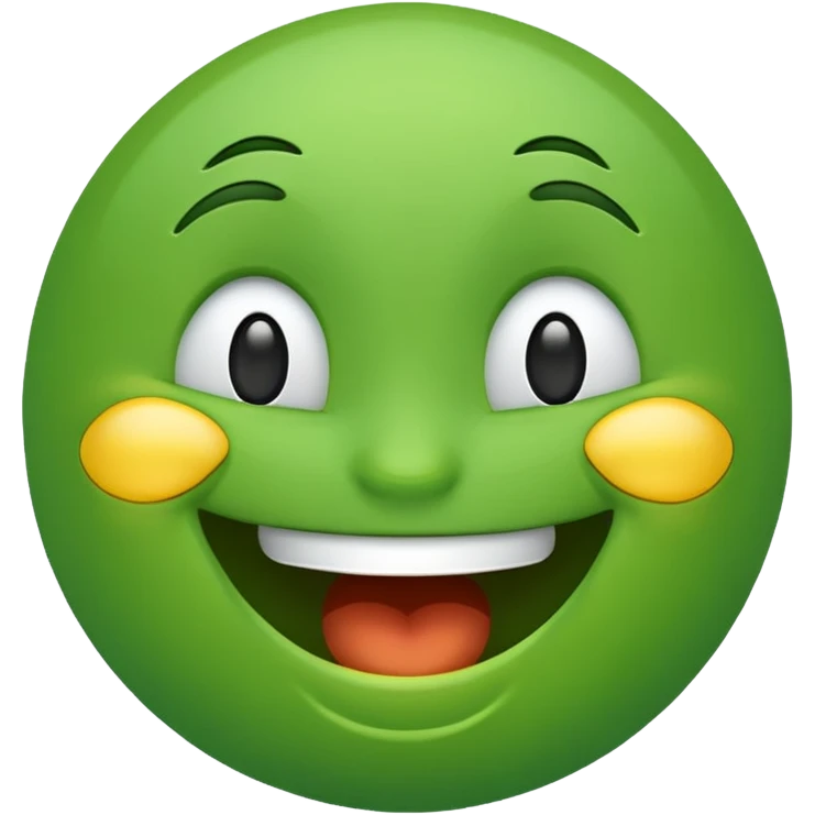 Green laughing emoji emoji