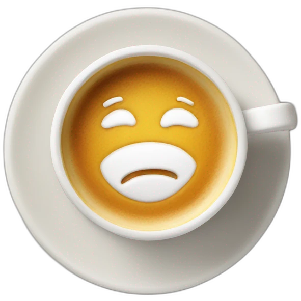 Flat white in a ceramic cup emoji