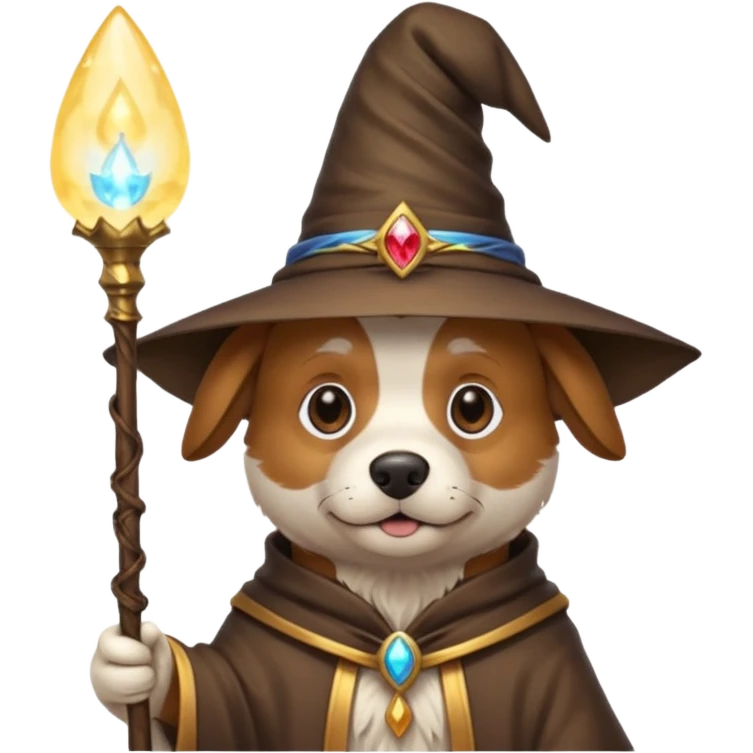 Dog wizard emoji