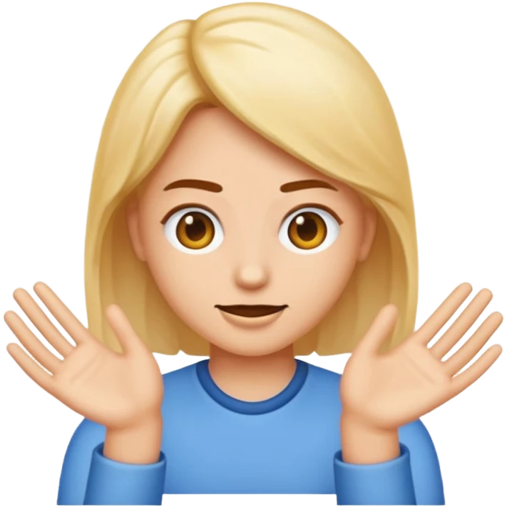 an emoji like this 😛 with these hands 🤟🏻 on either side  emoji