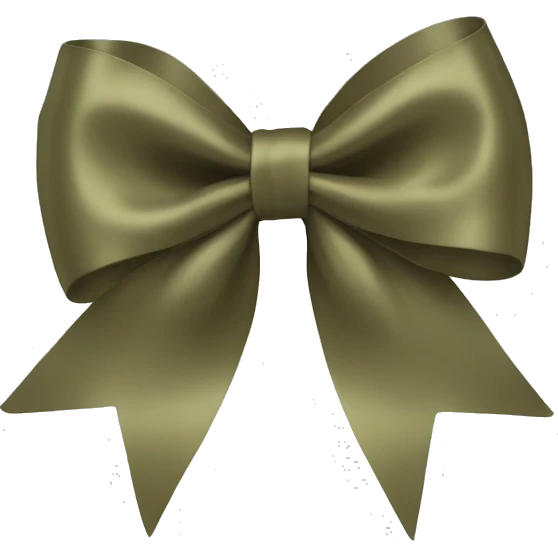 Khaki satin bow emoji