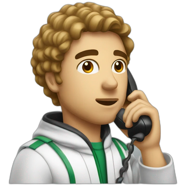Giuseppe on a call emoji