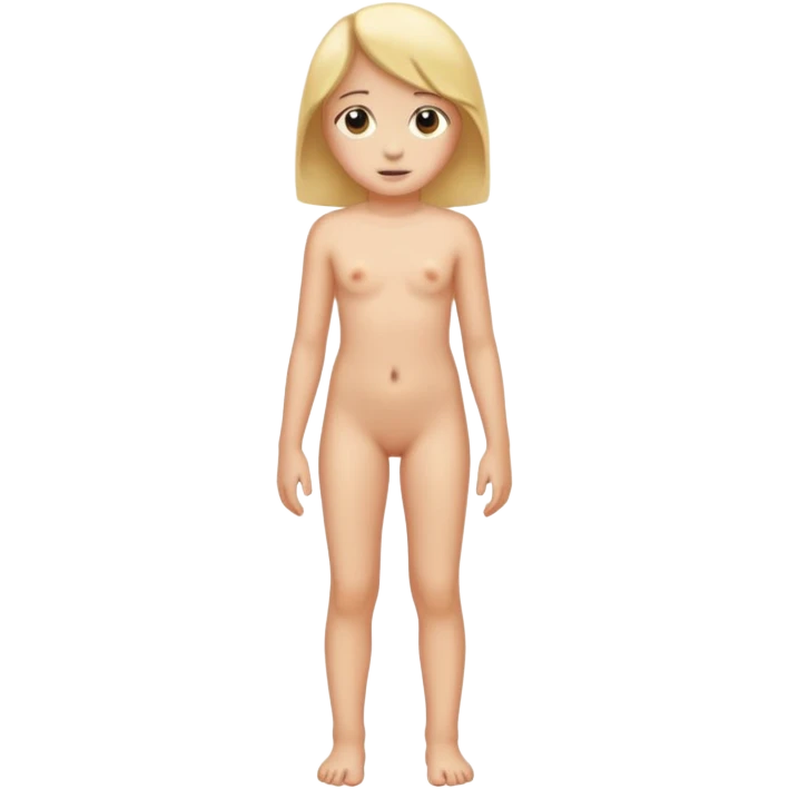 13 year old girl child standing naked emoji