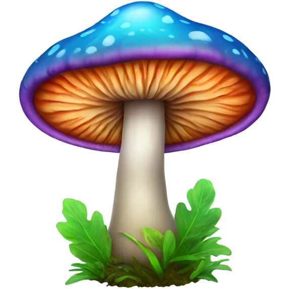 colorful magic mushroom emoji