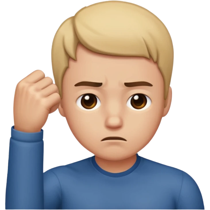 Fist to forehead disappointed emoji